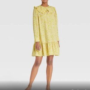 Who What Wear Long Sleeve Peter Pan Collar Dress